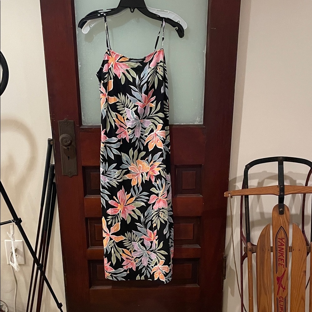 Billabong Floral Black and Pink Women's Dress